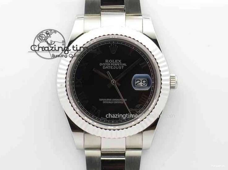 SS Maker Dial Roman On 41mm Edition SS Markers Black SA3136 BP II DateJust Bracelet Best 0327